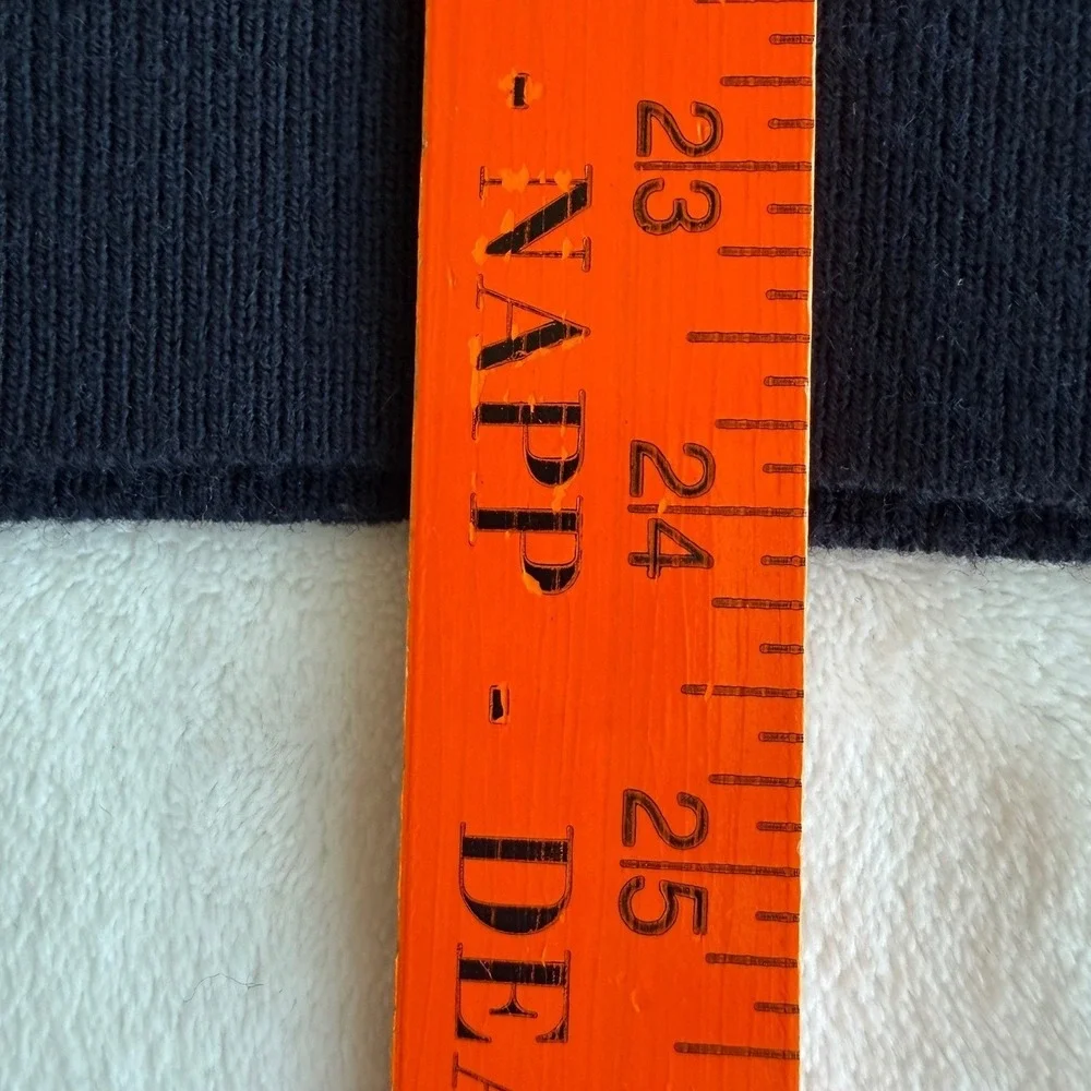 BR Italian Quarter Zip Men'sSweater Navy Medium 100% Merino‎ Extra Fine Wool